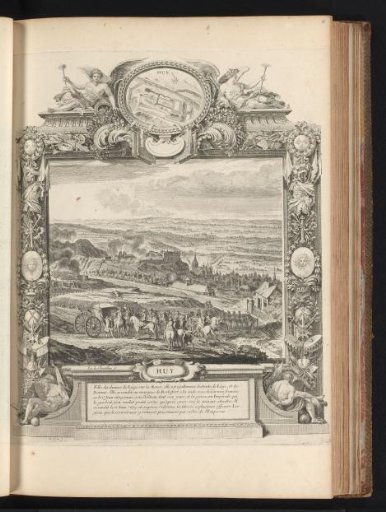 Capture of Huy, in a cartouche