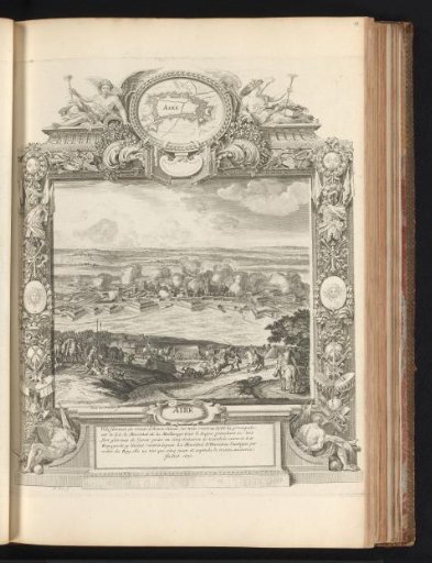 Capture of Aire, in a cartouche