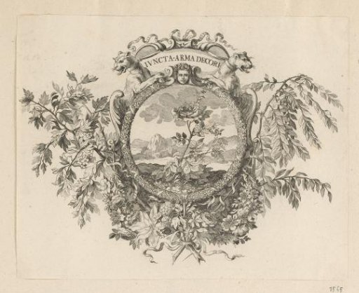 Landscape with a Rose, in a Cartouche