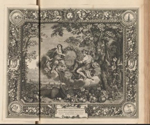 Allegory of autumn, in a cartouche