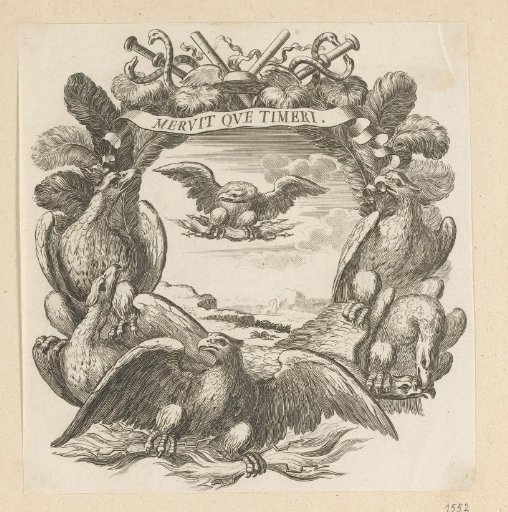 Eagle in a cartouche