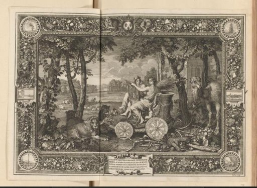 Allegory of the element earth, in a cartouche