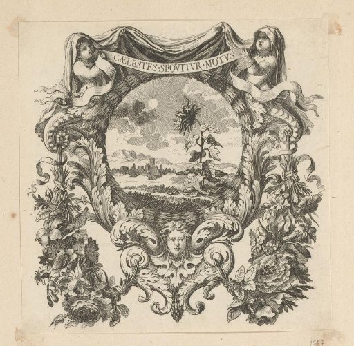 Sunflower in a cartouche