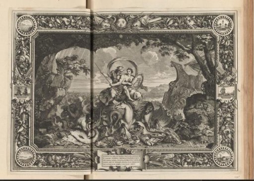 Allegory of the element water, in a cartouche