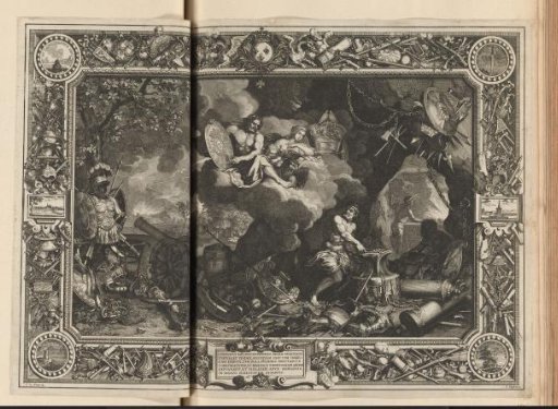 Allegory of the element fire, in a cartouche