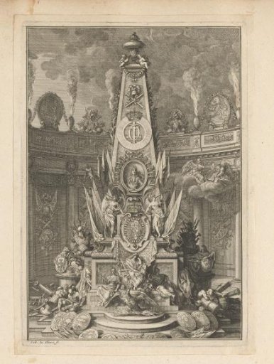 Title print with the mausoleum of Charles V Leopold