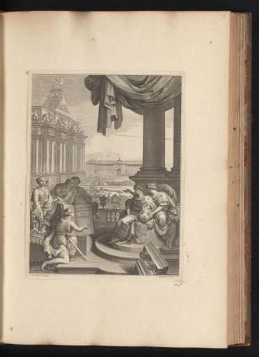 Personifications of France, architecture, and the arts