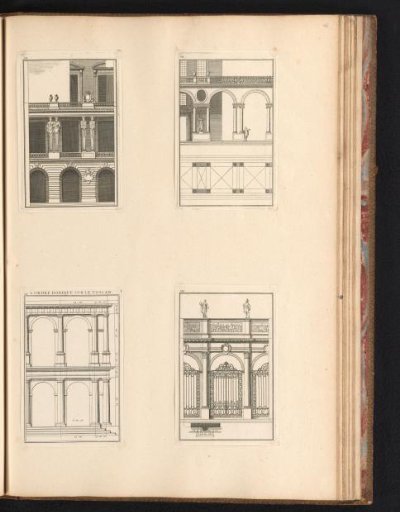 Classical ornaments, atlantes and columns