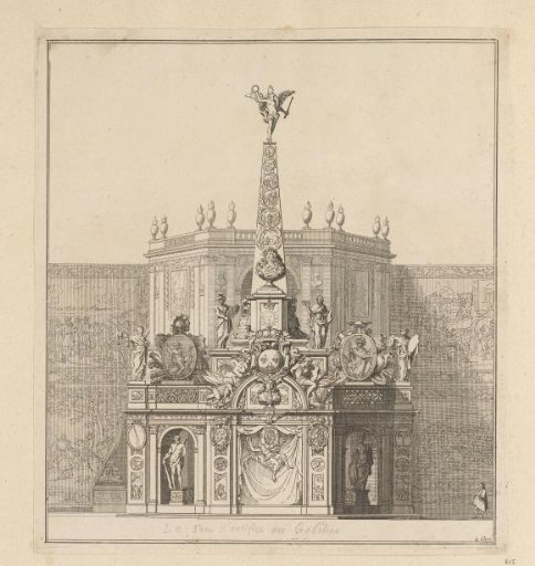 Triumphal arch with Minerva and Hercules