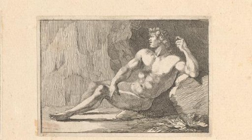 Young Man, Possibly Endymion, Lying in a Cave