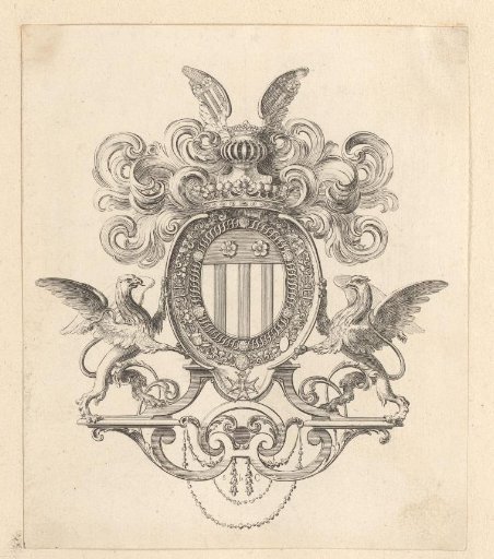 Coat of arms of Jacques-Louis de Beringhen with griffins