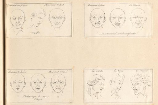 Four Drawing Examples of Various Facial Expressions