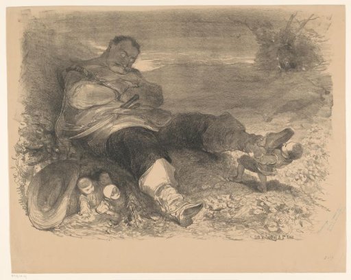 Scene from the play Tom Thumb