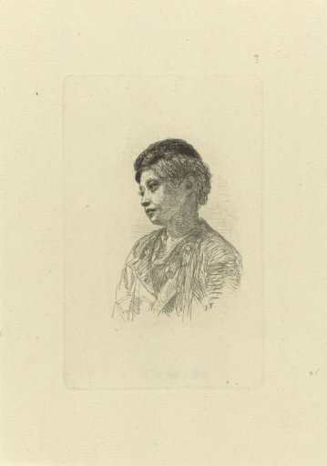 Bust of a boy with a cap