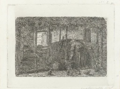 Woman in a stable