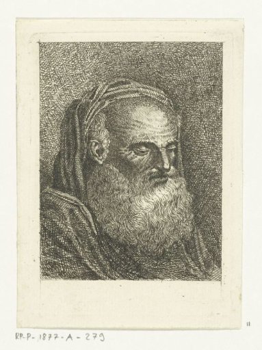 Bust of an old man with a white beard