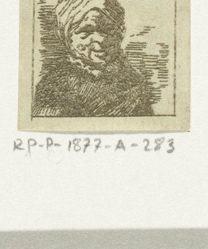 Bust of a laughing peasant woman