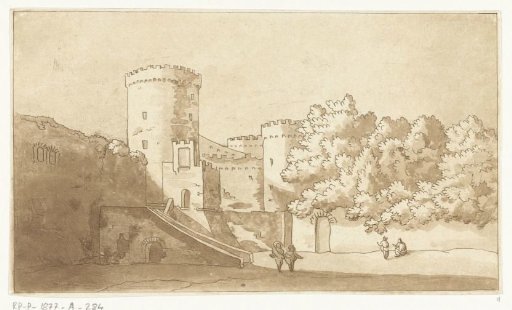 Wall of a Fortress with Towers