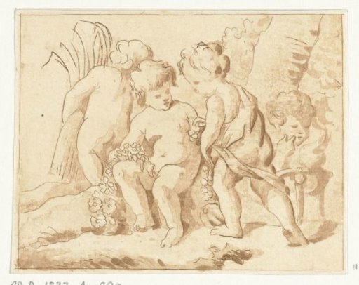 The Four Seasons represented by four children