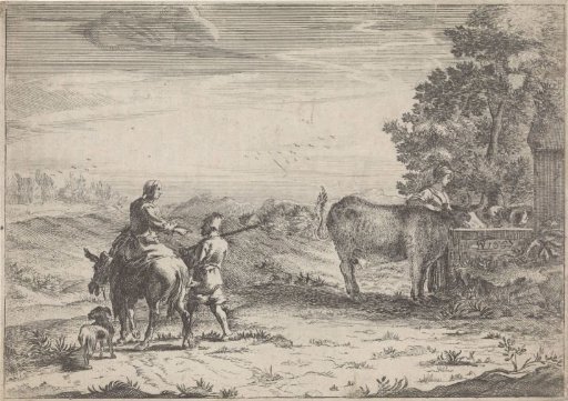 Landscape with a Woman Watering a Cow