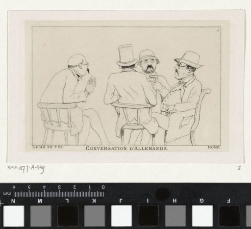 Four seated men in conversation