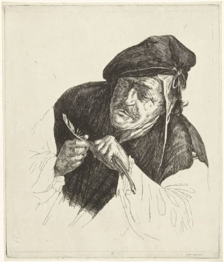 Man Amusing Himself with His Pen