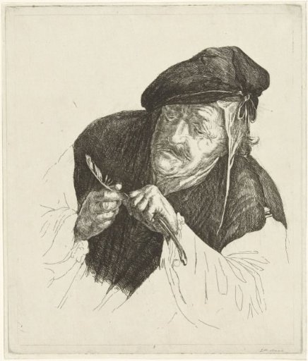 Man Amusing Himself with His Pen
