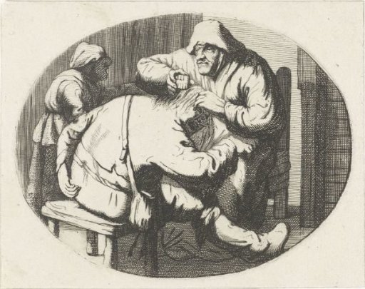 Figures with a louse comb