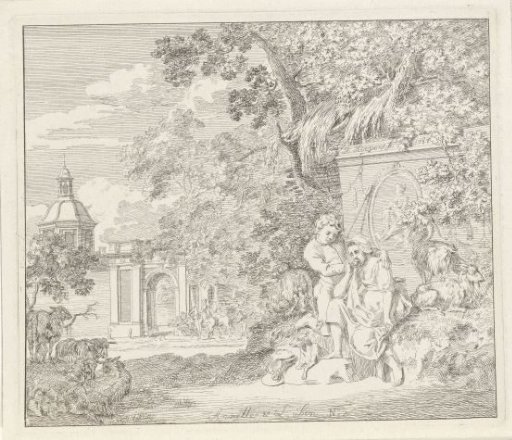 Couple at a classical monument and a city gate
