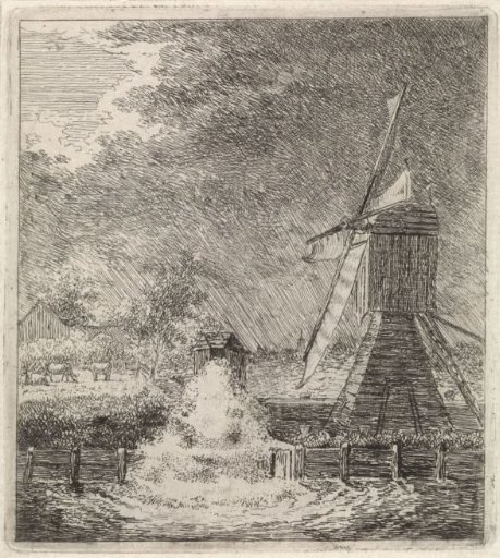 Landscape with watermill