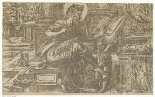 Matthew the Evangelist Writing His Gospel