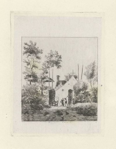 Man and Woman in Front of a Farmhouse