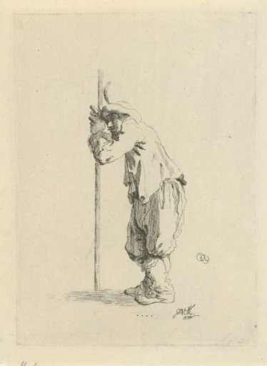 Man Leaning on a Staff