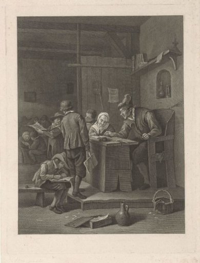 Classroom with teacher and children