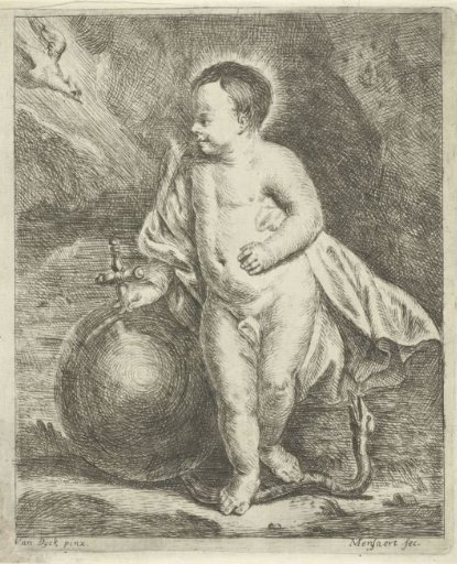 Christ Child with globe and serpent