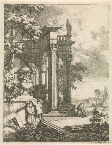 Landscape with classical temple