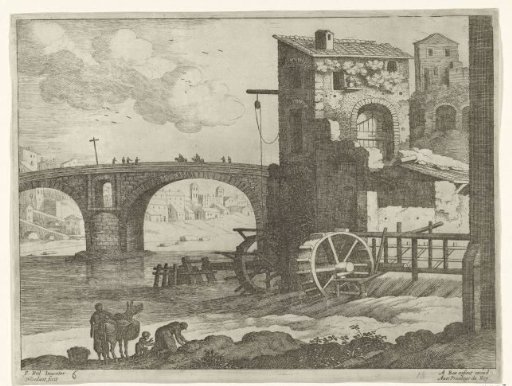 Bridge and watermill