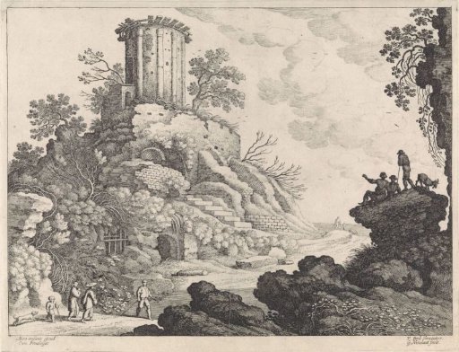 Landscape with the ruin of a temple