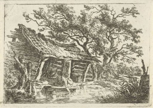 Landscape with a farm building