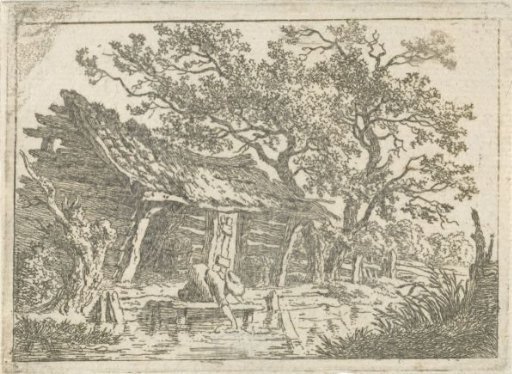 Landscape with a farm building
