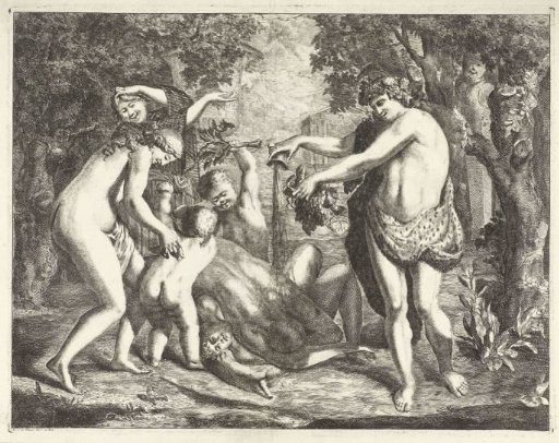 Landscape with a bacchanal, with Bacchus
