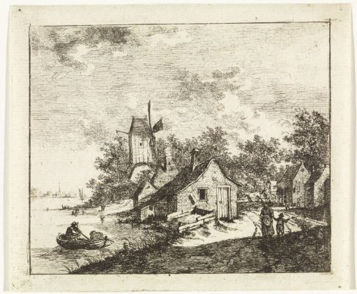 Village on a river