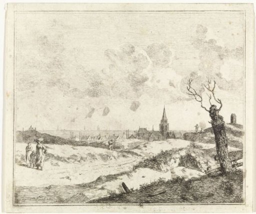 View of a village by the sea
