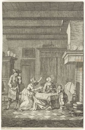 Four figures in a room