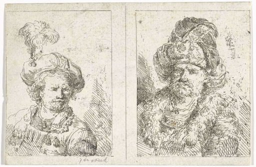 Two Male Busts