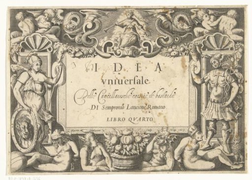 Title page for 'Idea universale della Cancellaresche corsive et bastarde'