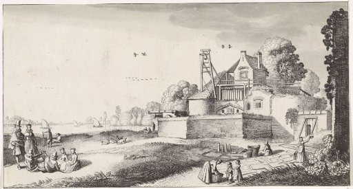 Bleaching field before a fort