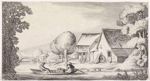 Peasant and Peasant Woman in a Rowing Boat