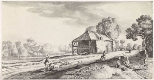 Road Junction by a Watermill