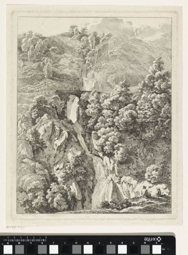 Rocky landscape with a waterfall